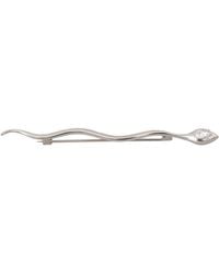 Dolce & Gabbana - Brass Crystal Spilla Serpente Brooch Pin - Lyst