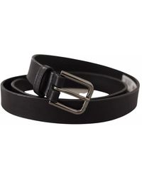 Dolce & Gabbana - Leather Belt With Metal Buckle - Lyst