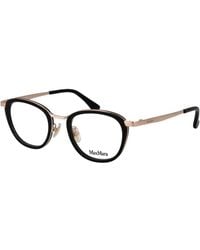 Max Mara - Black Metal Glasses (frames) - Lyst