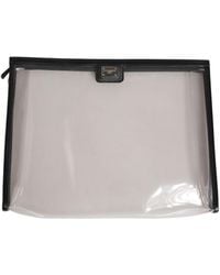Dolce & Gabbana - Pvc Clutch Pouch Purse Branded Logo Plaque Bag Calf Leather - Lyst