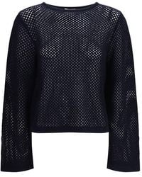 Allude - Blue Wool Sweatshirt - Lyst
