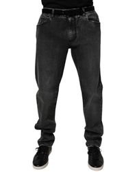 Dolce & Gabbana - Cotton Stretch Skinny Denim Jeans - Lyst
