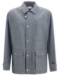 Brunello Cucinelli - Gray Wool Oves Aries Full - Lyst