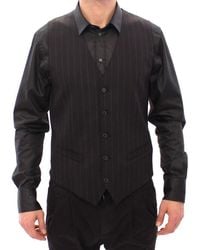 Dolce & Gabbana - Pinstripe Vest Formal Style - Lyst