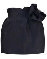 Magda Butrym - Black Wool Oves Aries Mini Skirt - Lyst