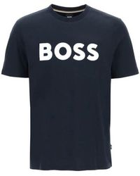 BOSS - Rn Relaxed Fit T-shirt With Contrast Logo - Lyst