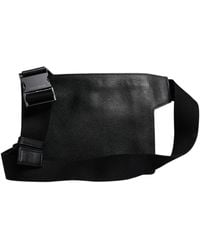 Dolce & Gabbana - Black Calfskin Leather Messenger Crossbody Bag - Lyst
