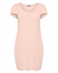 Malo - Pink Cotton Dress - Lyst