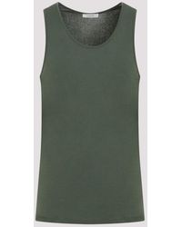 Lemaire - Smoky Green Cotton Rib Tank Top - Lyst