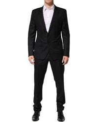 Dolce & Gabbana - Dark Gray Jacquard Single Breasted 2 Piece Suit - Lyst