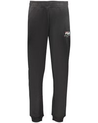 Fila - Black Cotton Mens Trousers - Lyst