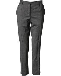 Dolce & Gabbana - Check Tartan Virginwool Dress Pants Virgin Wool - Lyst