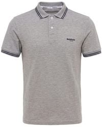 Baldinini - Grey Cotton Men's Polo - Lyst
