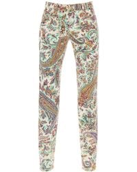 Etro - Paisley Patterned Jeans - Lyst