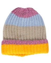 Pieces - Multicolor Marabou Cap (baseball Hat) - Lyst
