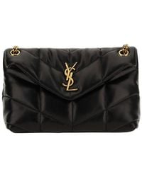 Saint Laurent - Black Lamb Leather Shoulder Bag - Lyst