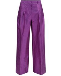 Sara Roka - Purple Silk Casual Pants - Lyst