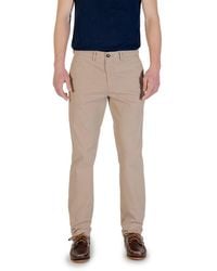 Borghese - Beige Cotton Skinny Pants - Lyst