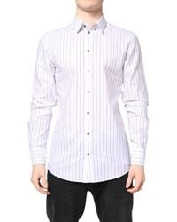Dolce & Gabbana - Stripes Cotton Formal Dress Shirt - Lyst