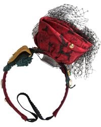 Dolce & Gabbana - With Rose Silk Crystal Netted Logo Diadem Headband - Lyst