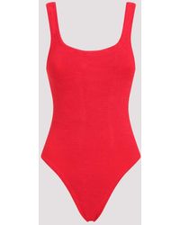 Hunza G - Navy Classic Square Neck One Piece Swimsuit - Lyst