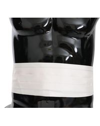 Dolce & Gabbana - Dolce Gabbana White Waist Belt 100% Silk Cummerbund - Lyst