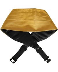 Dolce & Gabbana - Gold Men 100% Silk Belt Waist Cummerbund - Lyst