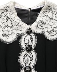 Dolce & Gabbana - Lace Detailing Long Sleeves Midi Dress - Lyst