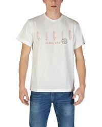 Replay - White Cotton T - Lyst