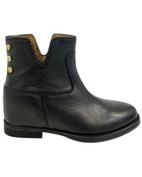 Borbonese - Black Leather Boot - Lyst