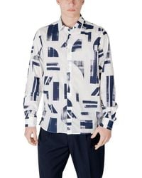 Antony Morato - Blue Viscose Shirt - Lyst