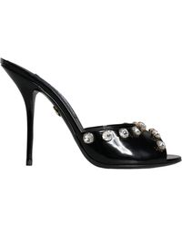 Dolce & Gabbana - Crystal Heels Keira Sandals Shoes - Lyst