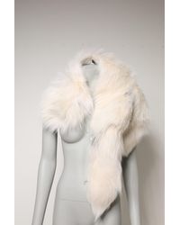 Dolce & Gabbana - Fox Fur Neck Wrap Warmer Winter Scarf - Lyst