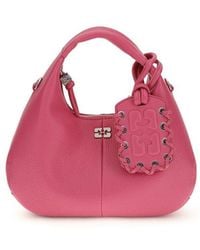 Ganni - Multicolor Recycled Polyester Shoulder Bag - Lyst