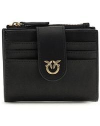 Pinko - Black Calf Leather Bos Taurus Wallet - Lyst
