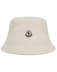 Moncler - White Polyester Bucket Hat - Lyst