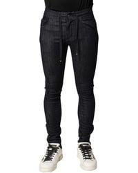 Dolce & Gabbana - Cotton Stretch Skinny Denim Jeans Co+02+Polietilentereftalat Clothing - Lyst