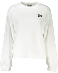 Class Roberto Cavalli - White Cotton Sweater - Lyst