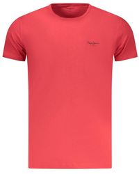 Pepe Jeans - Rosso Cotton Men's T - Lyst