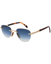David Beckham - Gold Metal Sunglasses - Lyst