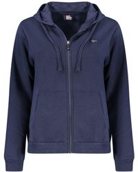 Norway 1963 - Blue Cotton Sweatshirt With Hood And Zip - Lyst