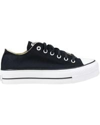 Converse - Black Fabric Platform Sneakers - Lyst