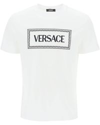 Versace - Embroidered Logo T-Shirt - Lyst