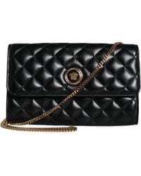 Versace - Quilted Nappa Leather Crossbody Shoulder Bag - Lyst