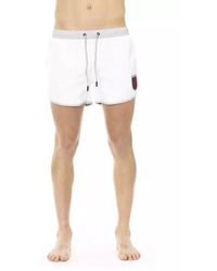 Bikkembergs - Elegant Swim Shorts With Unique Front Print - Lyst