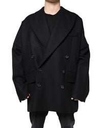 Dolce & Gabbana - Wool Double Breasted Coat Jacket - Lyst