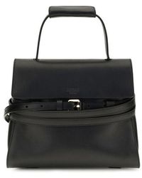 Moschino - Black Calf Leather Bos Taurus Shoulder Bag - Lyst