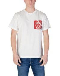 Replay - White Cotton T - Lyst