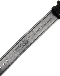 Dolce & Gabbana - Black Textured Leather Gold Buckle Belt Strap Bracelet - Lyst
