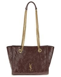 Saint Laurent - Brown Calf Leather Bos Taurus Shoulder Bag - Lyst